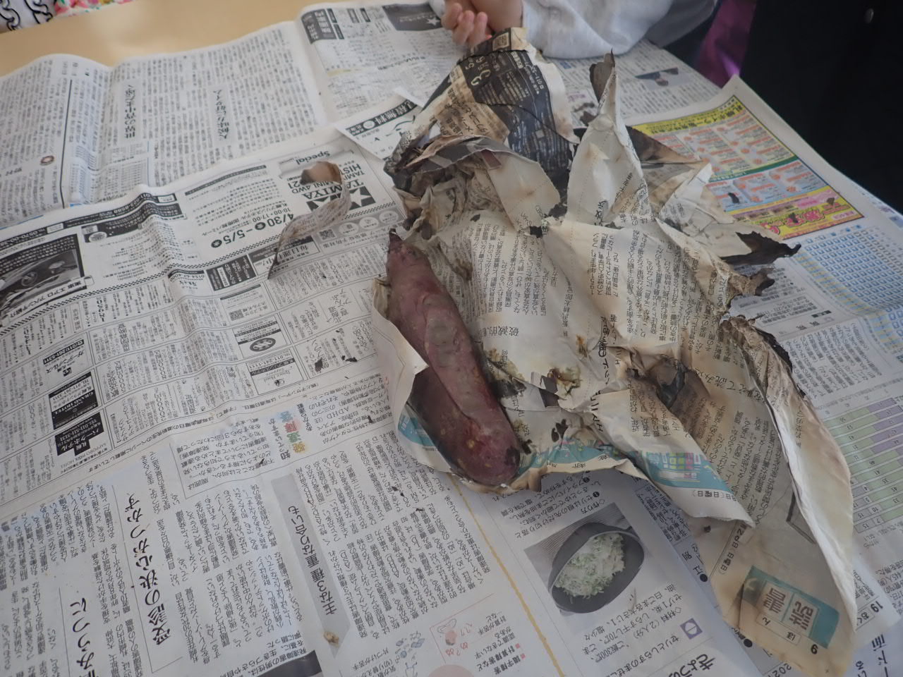 やきいもがじっくり焼けて完成