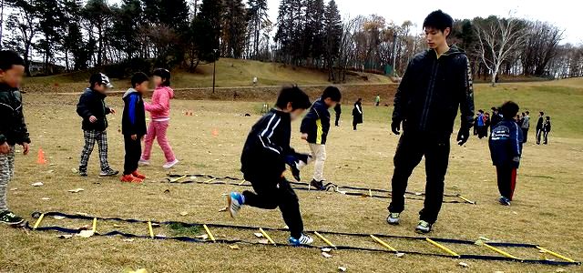 月寒公園かけっこ教室の様子